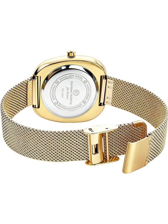 Women\'s Gold Analog Quartz Stainless Steel Vintage Rectangular Luxury Watch main image 5